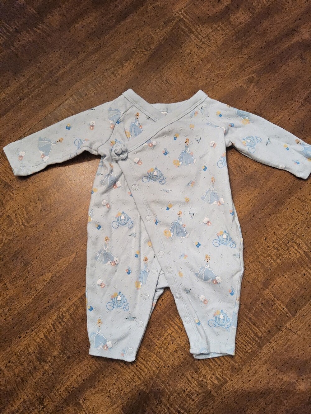 Disney Cinderella Light Blue Princess-Print One-Piece